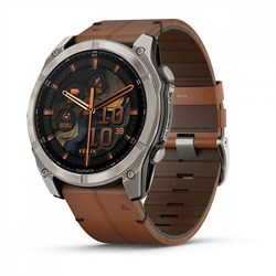 Fenix 8, 51 мм Amoled Sapphire Titanium каштановый кожаный ремешок 010-02905-40 47141 - фото 117554