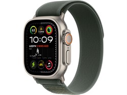 Watch Ultra 2 49 мм Натуральный Титан корпус c Green Trail Loop ремешком - M/L (145-220 мм) MYT73-MXTP3