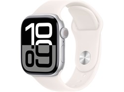 Watch Series 10 42 мм Silver (Серебристый) Алюминиевый корпус с Light Blush Sport Band - M/L (150-200 мм) MWWW3-MXLP3