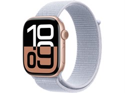 Watch Series 10 46 мм Rose Gold (Розовое золото) Алюминиевый корпус с Blue Cloud Sport Loop MWX23-MXL53