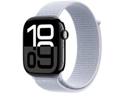 Watch Series 10 46 мм Jet Black (Глянцевый чёрный) Алюминиевый корпус с Blue Cloud Sport Loop MWX13-MXL53