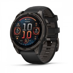 Fenix 8, 47 мм Amoled Sapphire угольно-черный DLC пепельно-черный силиконовый ремешок 010-02904-21 010-02904-21