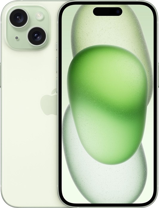 iPhone 15, 128 ГБ, Green (Зелёный), Dual nano Sim MTLH3ZA - фото 15294