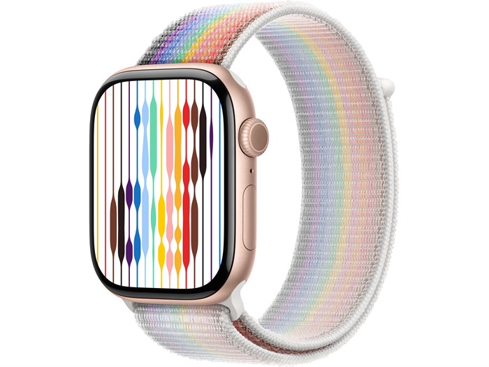 Watch Series 10, 42 мм, Rose Gold (Розовое золото), Алюминиевый корпус с Pride Edition Sport Loop MWWY3-MU9P3 - фото 20176