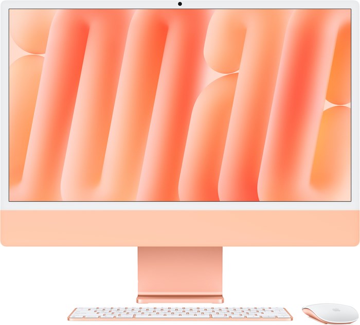 iMac 24, M4 (8c CPU, 8c GPU), RAM 16 ГБ, SSD 256 ГБ, английская раcкладка (KB-US), Orange (Оранжевый), partnum, Standard glass 1001004 - фото 20627