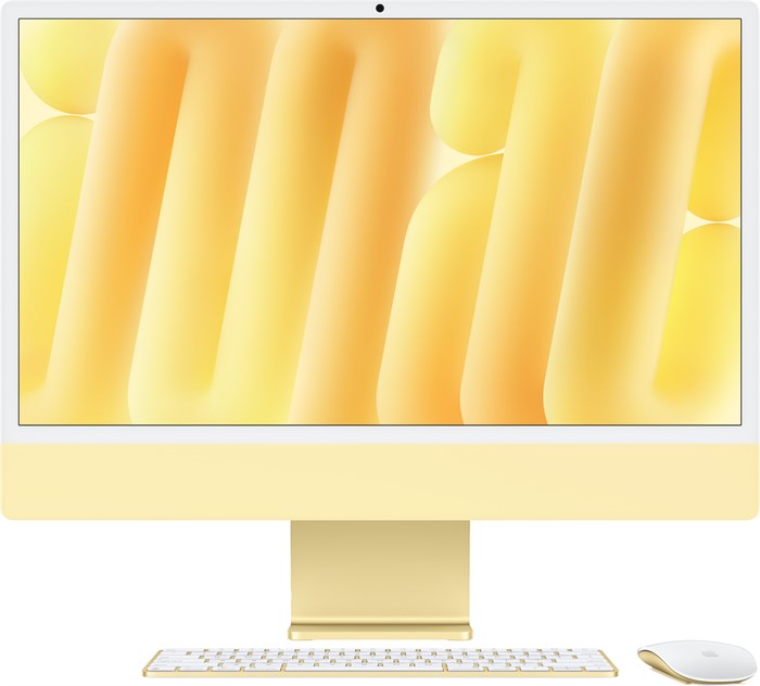 iMac 24, M4 (8c CPU, 8c GPU), RAM 16 ГБ, SSD 256 ГБ, английская раcкладка (KB-US), Yellow (Жёлтый), partnum, Standard glass 1001005 - фото 20630