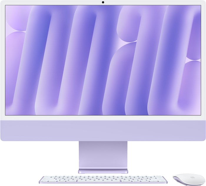 iMac 24, M4 (10c CPU, 10c GPU), RAM 16 ГБ, SSD 256 ГБ, английская раcкладка (KB-US), Purple (Фиолетовый), partnum, Standard glass 1001044 - фото 20747