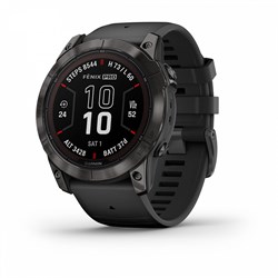 Fenix 7x Pro Sapphire Solar Edition Титановый угольно-серый корпус с DLC-покрытием и черным ремешком 010-02778-11 24213 - фото 44006