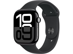 Watch Series 10 42 мм Jet Black (Глянцевый чёрный) Алюминиевый корпус с Black Sport Band - S/M (130-180 мм) 28778 - фото 57380