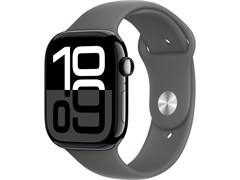 Watch Series 10 46 мм Jet Black (Глянцевый чёрный) Алюминиевый корпус с Stone Gray Sport Band - S/M (140-190 мм) 46038