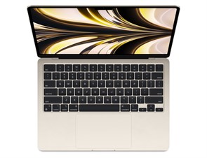 MacBook Air 13, M2 (8c CPU, 8c GPU), RAM 8 ГБ, SSD 256 ГБ, английская раcкладка (KB-US), Starlight (Сияющая звезда), MLY13**/A MLY13LL