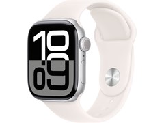 Watch Series 10 42 мм Silver (Серебристый) Алюминиевый корпус с Light Blush Sport Band - S/M (130-180 мм) MWWW3-MXLN3