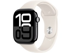 Watch Series 10 42 мм Jet Black (Глянцевый чёрный) Алюминиевый корпус с Starlight Sport Band - S/M (130-180 мм) MWWX3-MXLL3