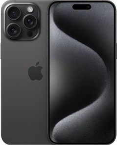 iPhone 15 Pro Max, 256 ГБ, Black Titanium (Чёрный Титан), nano Sim + eSim MU6P3J