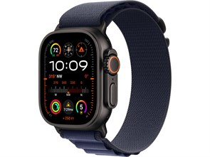 Watch Ultra 2, 49 мм, Чёрный Титан корпус c Navy Alpine Loop ремешком - M (145-190 мм) MYTF3-MYPX3