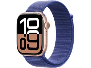 Watch Series 10, 42 мм, Rose Gold (Розовое золото), Алюминиевый корпус с Ultramarine Sport Loop MWWY3-MXL03