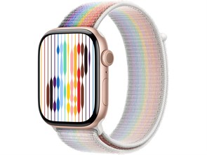 Watch Series 10, 46 мм, Rose Gold (Розовое золото), Алюминиевый корпус с Pride Edition Sport Loop MWX23-MU9R3