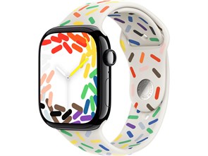 Watch Series 10, 46 мм, Jet Black (Глянцевый чёрный), Алюминиевый корпус с Pride Edition Sport Band - S/M (140-190 мм) MWX13-MUQ33