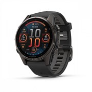 Fenix 8 - 43 мм, Amoled, Sapphire, угольно-черный DLC, пепельно-серый ремешок 010-02903-21