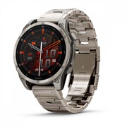 Fenix 8 - 47 мм, Amoled, Sapphire, Titanium, светло-серый, титановый ремешок 010-02904-40