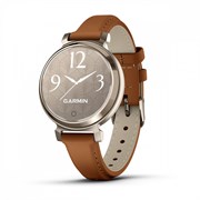 Lily 2 Classic с безелем цвета кремовое золото коричневый кожаный ремешок 010-02839-02 35732
